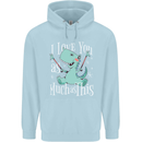 T-Rex I Love You Dinosaur Valentines Day Childrens Kids Hoodie Light Blue