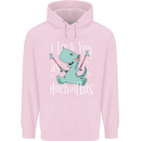 T-Rex I Love You Dinosaur Valentines Day Childrens Kids Hoodie Light Pink
