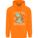 T-Rex I Love You Dinosaur Valentines Day Childrens Kids Hoodie Orange