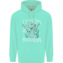 T-Rex I Love You Dinosaur Valentines Day Childrens Kids Hoodie Peppermint