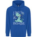 T-Rex I Love You Dinosaur Valentines Day Childrens Kids Hoodie Royal Blue