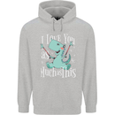 T-Rex I Love You Dinosaur Valentines Day Childrens Kids Hoodie Sports Grey