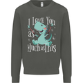 T-Rex I Love You Dinosaur Valentines Day Kids Sweatshirt Jumper Storm Grey