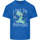 T-Rex I Love You Dinosaur Valentines Day Kids T-Shirt Childrens Royal Blue