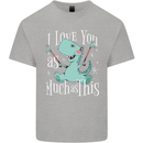 T-Rex I Love You Dinosaur Valentines Day Kids T-Shirt Childrens Sports Grey