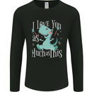 T-Rex I Love You Dinosaur Valentines Day Mens Long Sleeve T-Shirt Black
