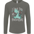 T-Rex I Love You Dinosaur Valentines Day Mens Long Sleeve T-Shirt Charcoal