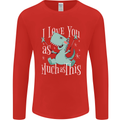T-Rex I Love You Dinosaur Valentines Day Mens Long Sleeve T-Shirt Red