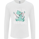 T-Rex I Love You Dinosaur Valentines Day Mens Long Sleeve T-Shirt White