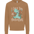 T-Rex I Love You Dinosaur Valentines Day Mens Sweatshirt Jumper Caramel Latte