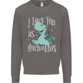 T-Rex I Love You Dinosaur Valentines Day Mens Sweatshirt Jumper Charcoal