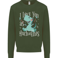 T-Rex I Love You Dinosaur Valentines Day Mens Sweatshirt Jumper Forest Green
