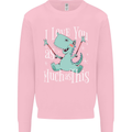 T-Rex I Love You Dinosaur Valentines Day Mens Sweatshirt Jumper Light Pink