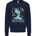 T-Rex I Love You Dinosaur Valentines Day Mens Sweatshirt Jumper Navy Blue