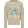 T-Rex I Love You Dinosaur Valentines Day Mens Sweatshirt Jumper Sand