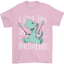 T-Rex I Love You Dinosaur Valentines Day Mens T-Shirt Cotton Gildan Light Pink