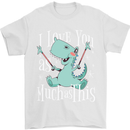 T-Rex I Love You Dinosaur Valentines Day Mens T-Shirt Cotton Gildan White