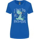T-Rex I Love You Dinosaur Valentines Day Womens Wider Cut T-Shirt Royal Blue