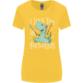 T-Rex I Love You Dinosaur Valentines Day Womens Wider Cut T-Shirt Yellow