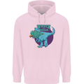 T-Rex Ruining Christmas Wreck the Halls Childrens Kids Hoodie Light Pink