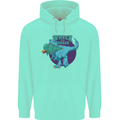 T-Rex Ruining Christmas Wreck the Halls Childrens Kids Hoodie Peppermint