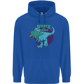 T-Rex Ruining Christmas Wreck the Halls Childrens Kids Hoodie Royal Blue