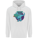 T-Rex Ruining Christmas Wreck the Halls Childrens Kids Hoodie White