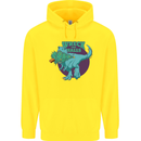 T-Rex Ruining Christmas Wreck the Halls Childrens Kids Hoodie Yellow