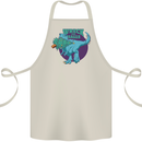 T-Rex Ruining Christmas Wreck the Halls Cotton Apron 100% Organic Natural
