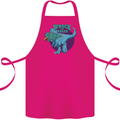 T-Rex Ruining Christmas Wreck the Halls Cotton Apron 100% Organic Pink