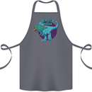 T-Rex Ruining Christmas Wreck the Halls Cotton Apron 100% Organic Steel