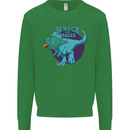 T-Rex Ruining Christmas Wreck the Halls Kids Sweatshirt Jumper Irish Green