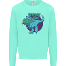 T-Rex Ruining Christmas Wreck the Halls Kids Sweatshirt Jumper Peppermint