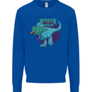 T-Rex Ruining Christmas Wreck the Halls Kids Sweatshirt Jumper Royal Blue