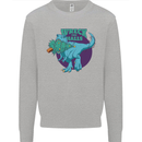 T-Rex Ruining Christmas Wreck the Halls Kids Sweatshirt Jumper Sports Grey