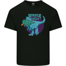 T-Rex Ruining Christmas Wreck the Halls Kids T-Shirt Childrens Black