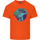 T-Rex Ruining Christmas Wreck the Halls Kids T-Shirt Childrens Orange