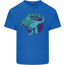 T-Rex Ruining Christmas Wreck the Halls Kids T-Shirt Childrens Royal Blue
