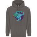 T-Rex Ruining Christmas Wreck the Halls Mens 80% Cotton Hoodie Charcoal