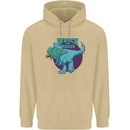 T-Rex Ruining Christmas Wreck the Halls Mens 80% Cotton Hoodie Sand