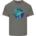 T-Rex Ruining Christmas Wreck the Halls Mens Cotton T-Shirt Tee Top Charcoal