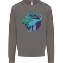 T-Rex Ruining Christmas Wreck the Halls Mens Sweatshirt Jumper Charcoal