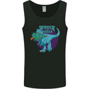 T-Rex Ruining Christmas Wreck the Halls Mens Vest Tank Top Black