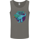 T-Rex Ruining Christmas Wreck the Halls Mens Vest Tank Top Charcoal