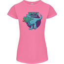 T-Rex Ruining Christmas Wreck the Halls Womens Petite Cut T-Shirt Azalea