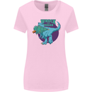 T-Rex Ruining Christmas Wreck the Halls Womens Wider Cut T-Shirt Light Pink