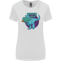 T-Rex Ruining Christmas Wreck the Halls Womens Wider Cut T-Shirt White