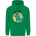 T-Rex What Now Funny Dinosaur Childrens Kids Hoodie Irish Green