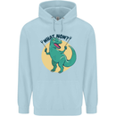 T-Rex What Now Funny Dinosaur Childrens Kids Hoodie Light Blue