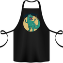 T-Rex What Now Funny Dinosaur Cotton Apron 100% Organic Black